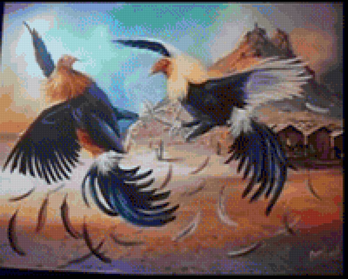 Gallos - mariposas - предпросмотр