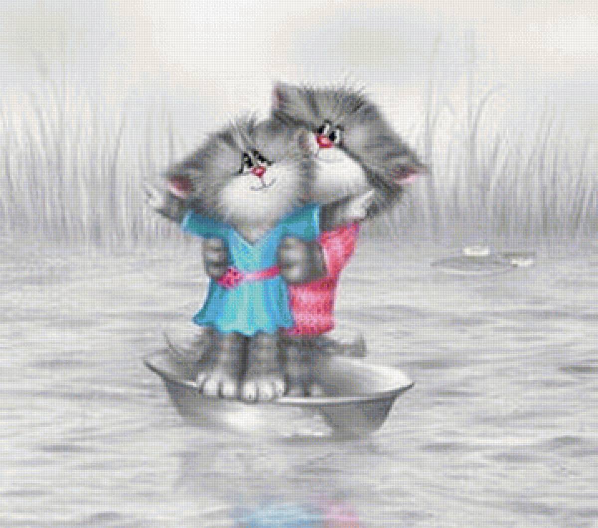 Коты Алексея Долотова любовь - коты, рисунок, любовь - предпросмотр