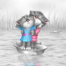 Схема вышивки «Коты Алексея Долотова любовь»