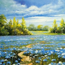 Схема вышивки «Евгений Синев пейзажи»