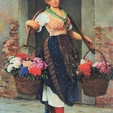 Схема вышивки «Цветочница»