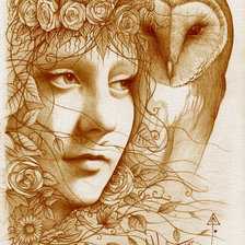 Схема вышивки «Девушка»