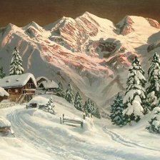 Схема вышивки «Paisagem de  inverno.»