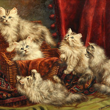 Схема вышивки «котята»