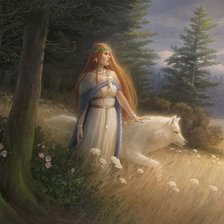 Схема вышивки «Волк Нуады»