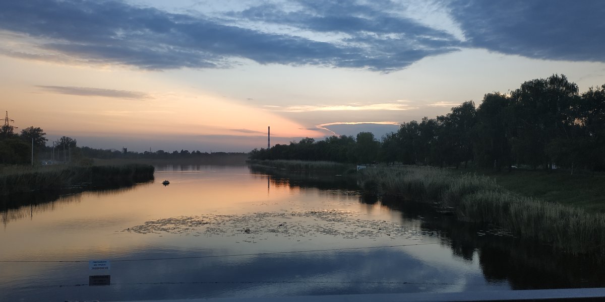 Закат на реке - оригинал