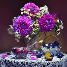 Схема вышивки «Boque de flores .e frutas .»