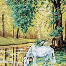 Схема вышивки «Белая лошадь»