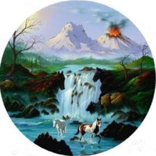 Схема вышивки «У водопада»