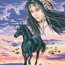 Схема вышивки «Индианка»