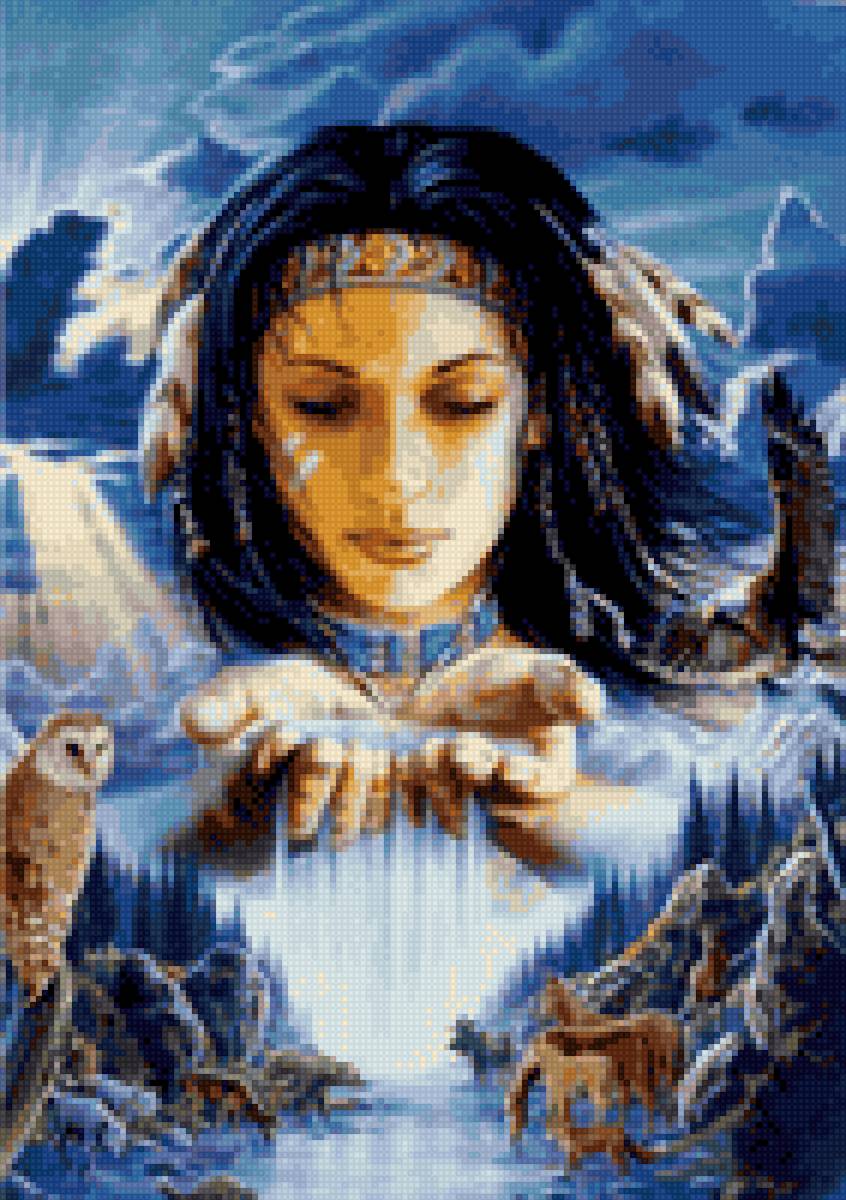 Индианка - лошади, миф - предпросмотр