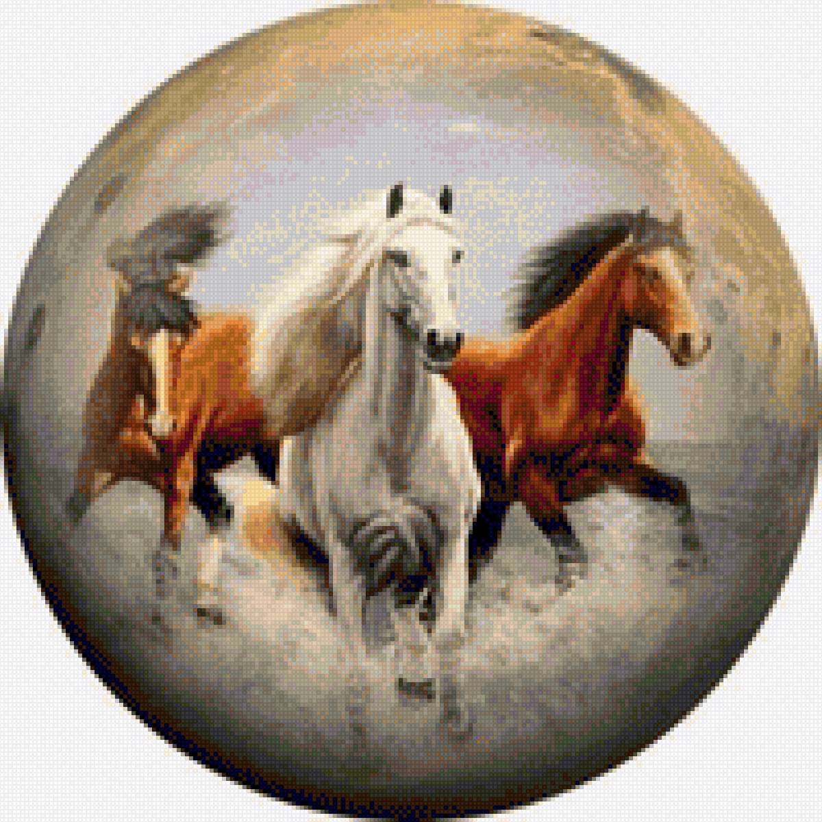 Caballos - mariposas - предпросмотр