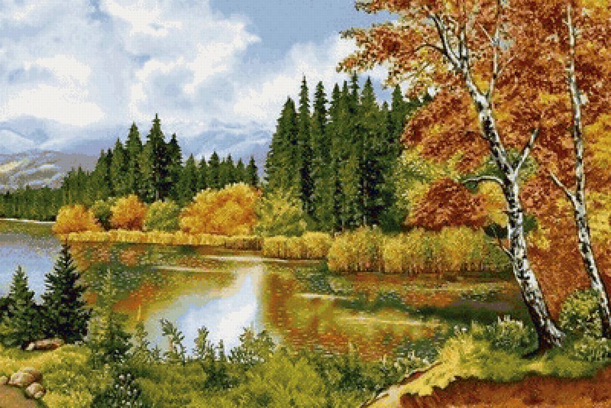 Пейзаж - осень., река, лес, пейзаж - предпросмотр