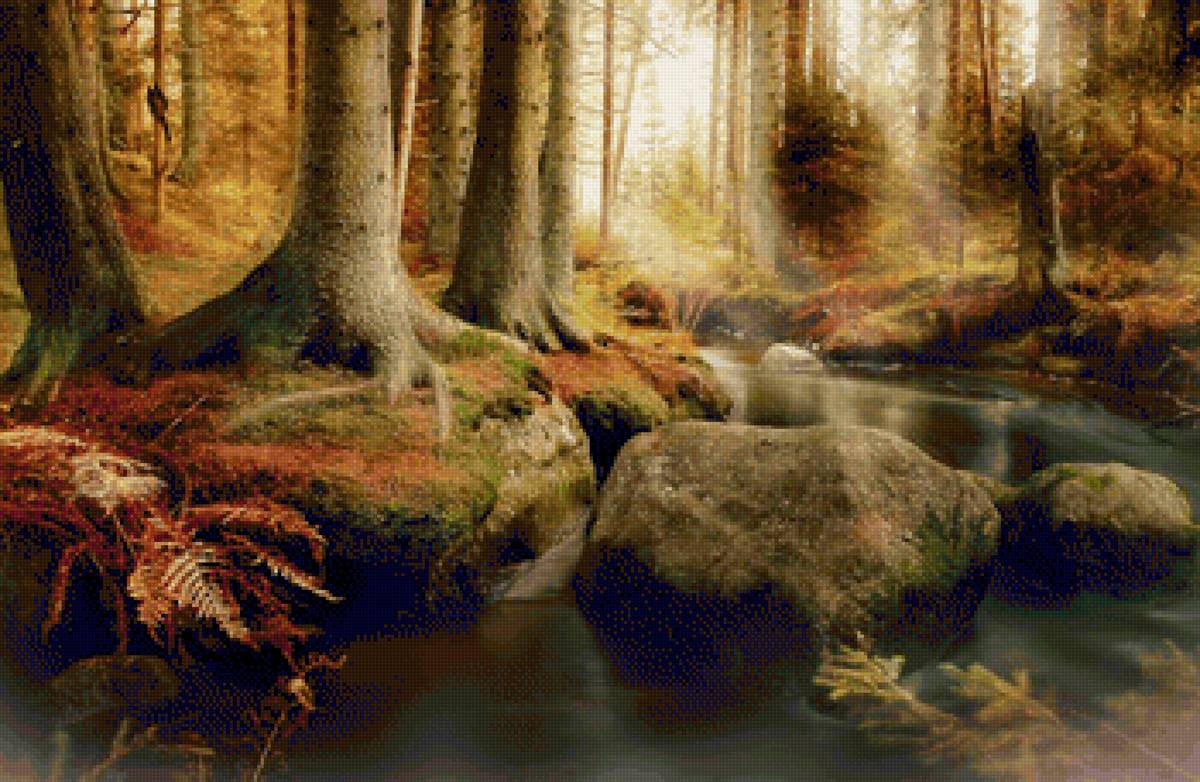 Лориен - лориен, галадриэль, пейзаж, лес, осень, властелин колец - предпросмотр