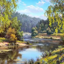 Схема вышивки «Пейзаж»