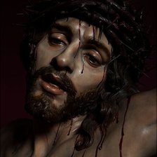 Схема вышивки «ХОСЕ МАРИЯ РУИС МОНТЕС. ИИСУС В ТЕРНОВОМ ВЕНЦЕ-2»