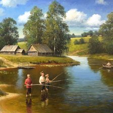 Схема вышивки «На реке»