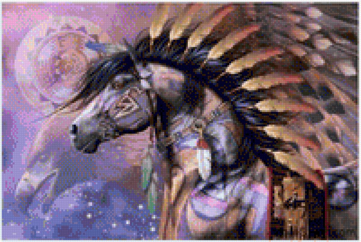 Caballos - mariposas - предпросмотр