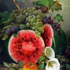 Схема вышивки «Натюрморт с арбузом»