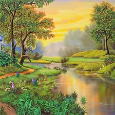 Схема вышивки «Живопись Виктора Цыганова»