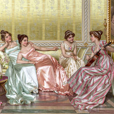 Схема вышивки «Музицирование»