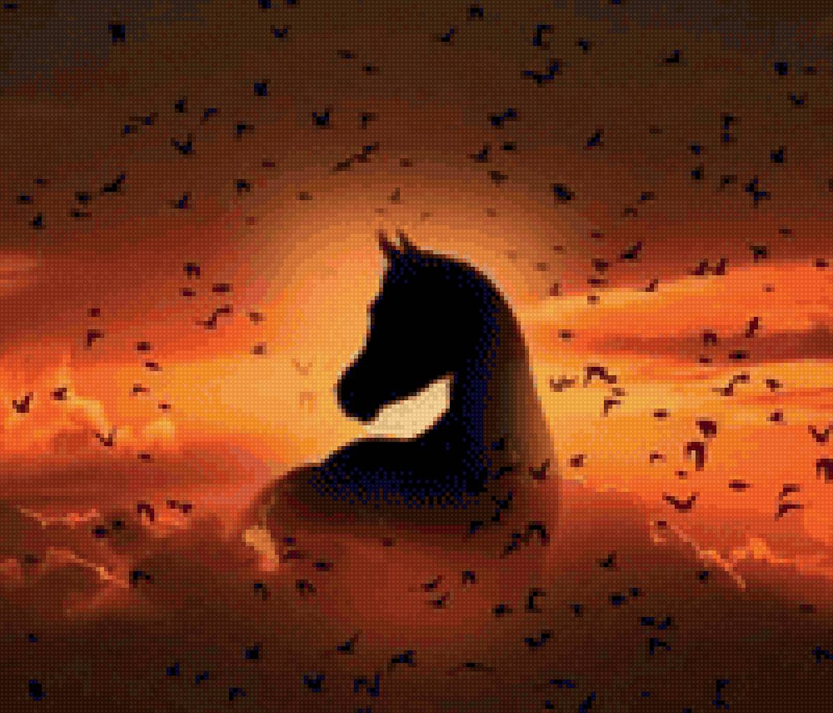 На закате - миф, лошади - предпросмотр