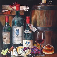 Схема вышивки «Раймонд Кэмпбелл винные натюрморты»