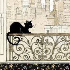 Схема вышивки «Черній кот»