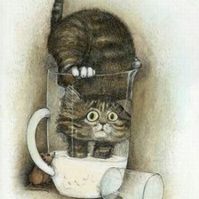 Схема вышивки «Испугался»