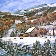 Схема вышивки «Paisagens de inverno.»