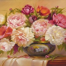 Схема вышивки «Boque de peônias.»