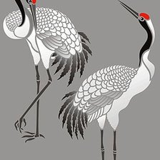 Схема вышивки «Журавли»