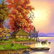 Схема вышивки «Пейзаж»