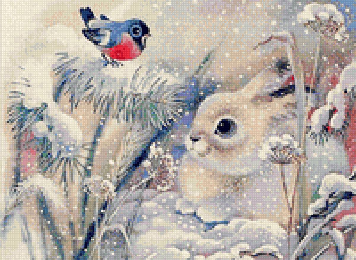 Зайчик - зима, зайчик - предпросмотр