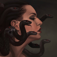 Схема вышивки «Медуза-горгона»