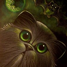 Схема вышивки «Кот и мышь»