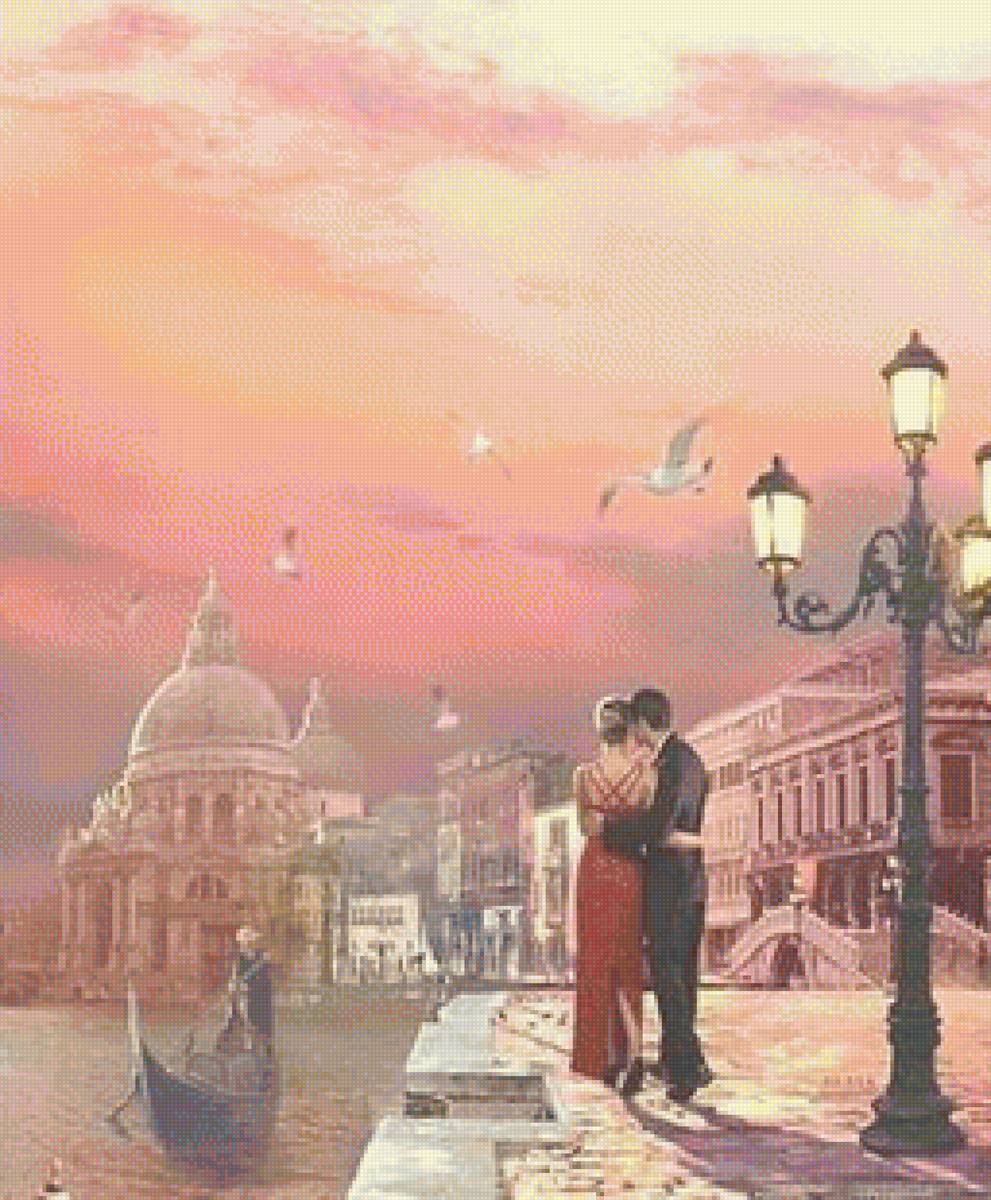 Картина парочка в венеции - венеция, картина, парочка - предпросмотр