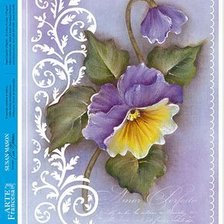 Схема вышивки «Мотив Анютины глазки»