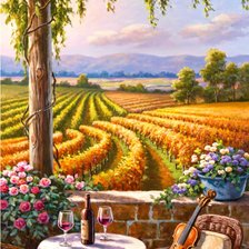 Схема вышивки «Виноградник»