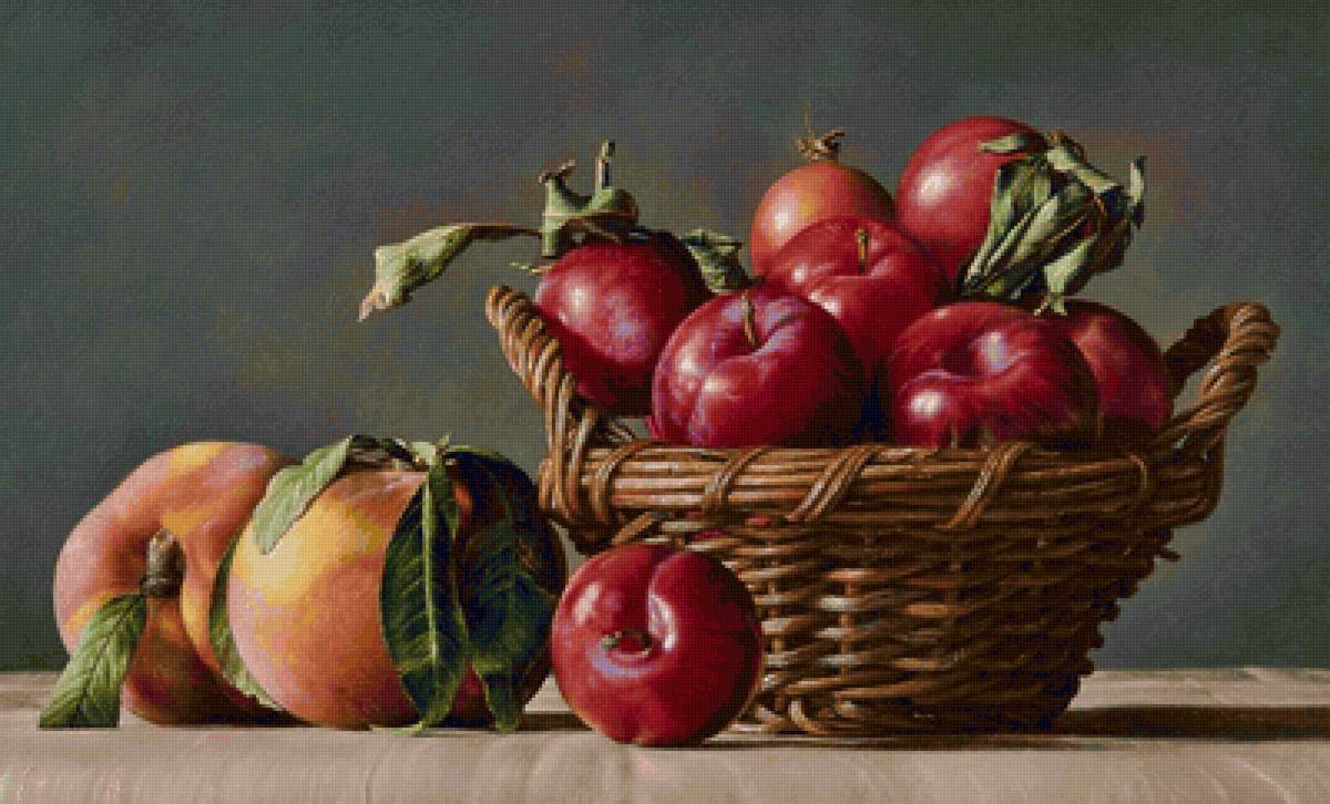 Cesta com frutas. - frutas. - предпросмотр