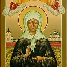 Схема вышивки «Икона Святой Блаженной старицы Матроны Московской»