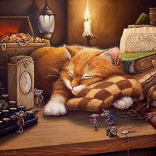 Схема вышивки «Gato dormido»
