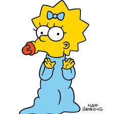 Схема вышивки «Мэгги Симпсон»