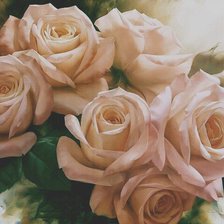 Схема вышивки «Чайные розы»