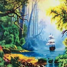 Схема вышивки «Белеет парус одинокий»