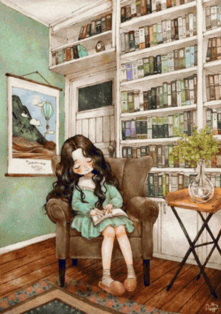 Girl on the chair - girls - предпросмотр