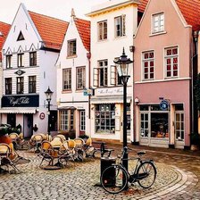 Схема вышивки «Раннее утро города»