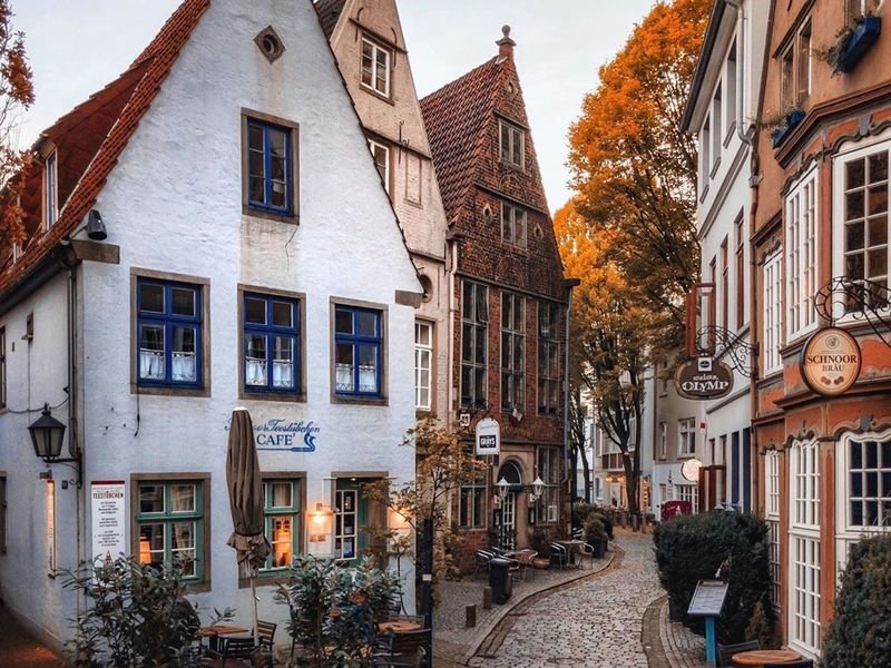 Городок в Европе - европа, улица, город - оригинал