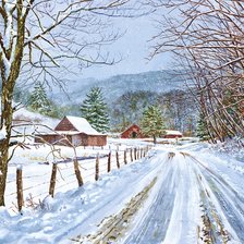 Схема вышивки «Paisagens de inverno.»