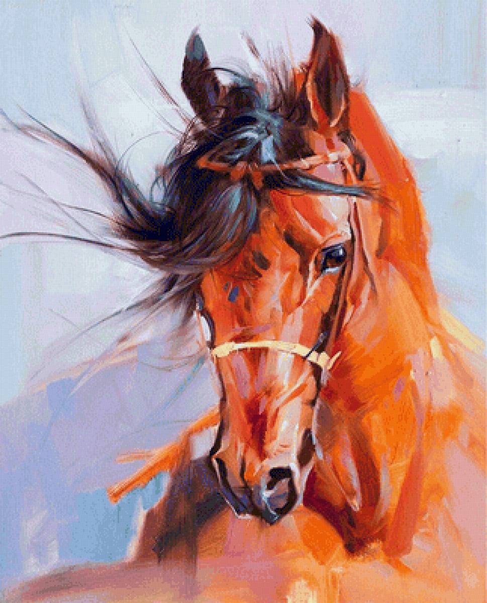 Cavalo. - animais. pintura. - предпросмотр